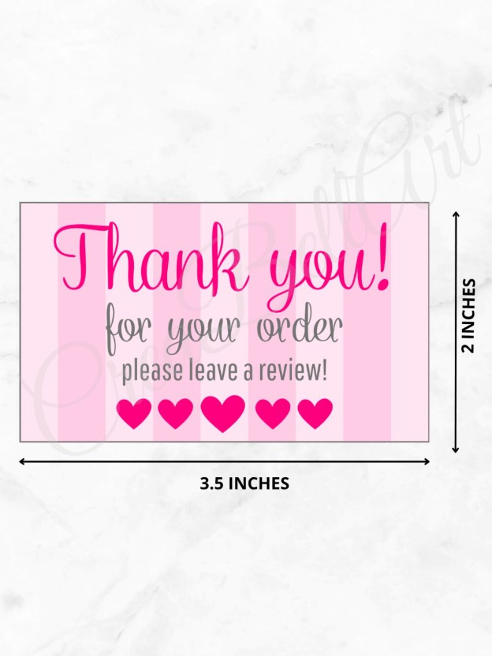 60 Pack striped Thank You Cards - Picture 10 of 11
